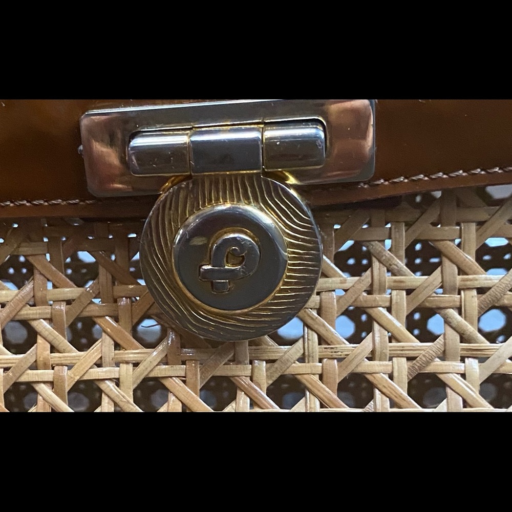 🇮🇹 Made in Italy Beige & Brown Straw Shoulder Bag 🇮🇹 - Picture 3 of 13